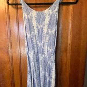 Blue and white romper